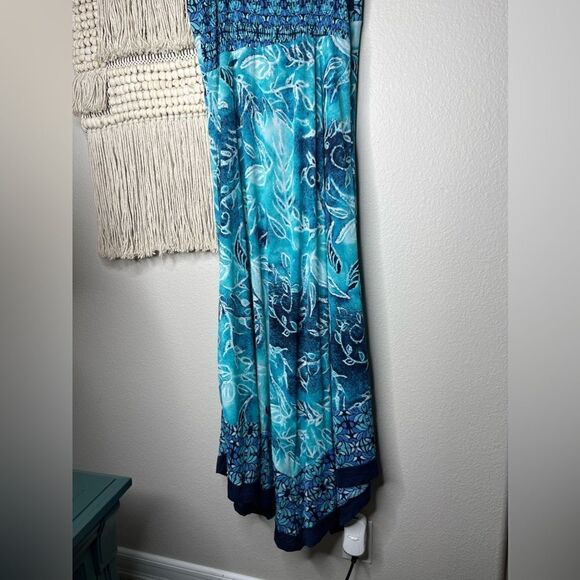 Style & Co. Blue Floral Print Watercolor Dress XS - Picture 3 of 9